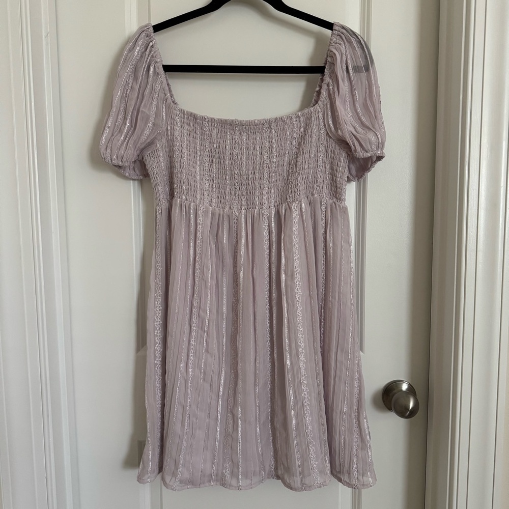 Altar'd State Lilac Smocked Dress, XL